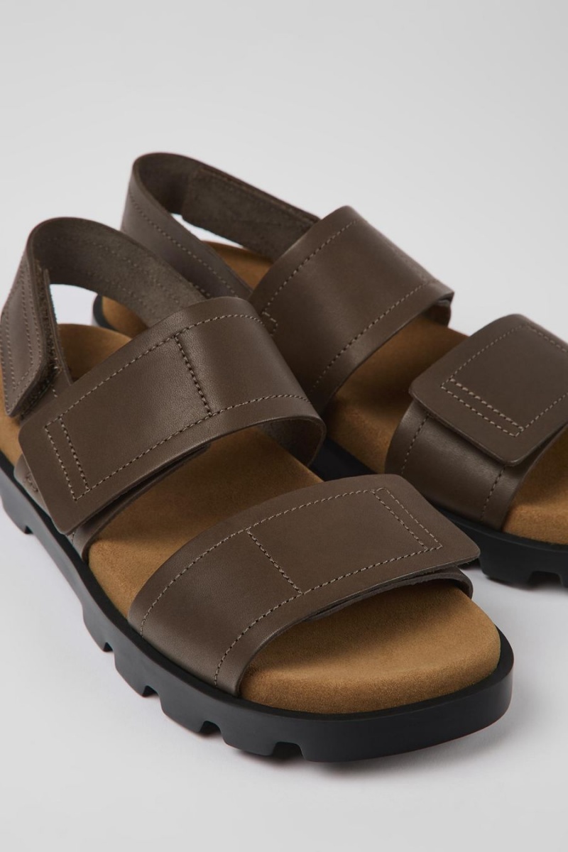Sandalias Camper Brutus Cuero Mujer Marrones | DMQYA-7931