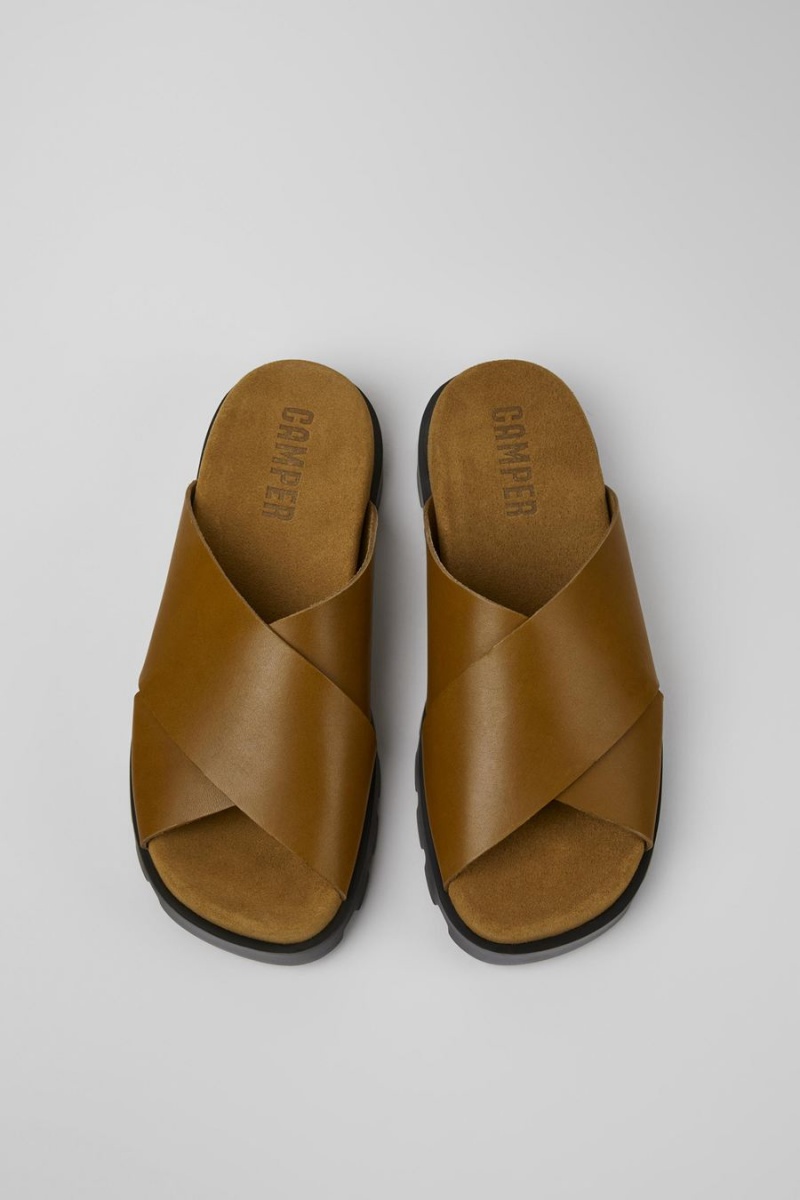 Sandalias Camper Brutus Cuero Mujer Marrones | SKRND-3697