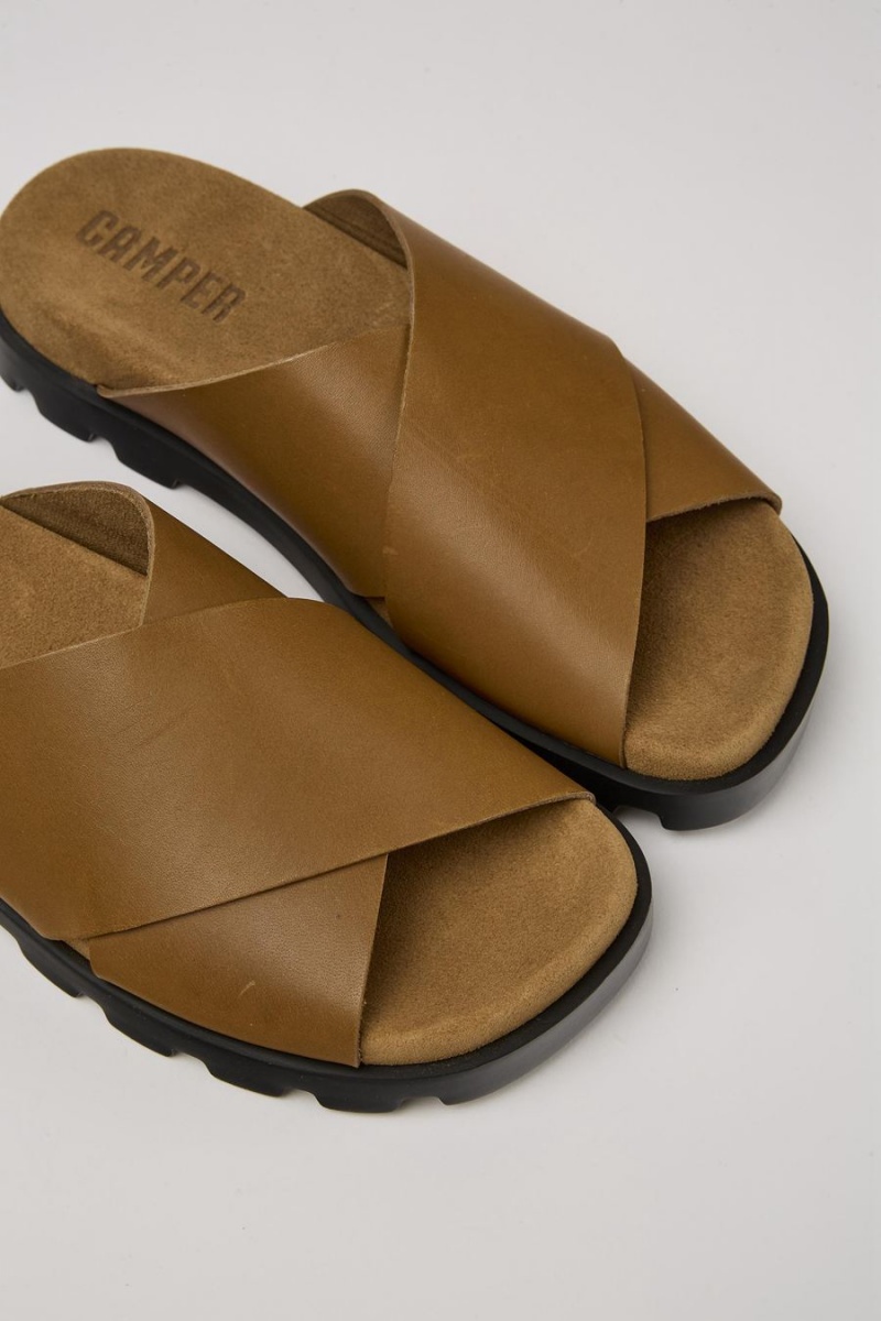 Sandalias Camper Brutus Cuero Mujer Marrones | SKRND-3697