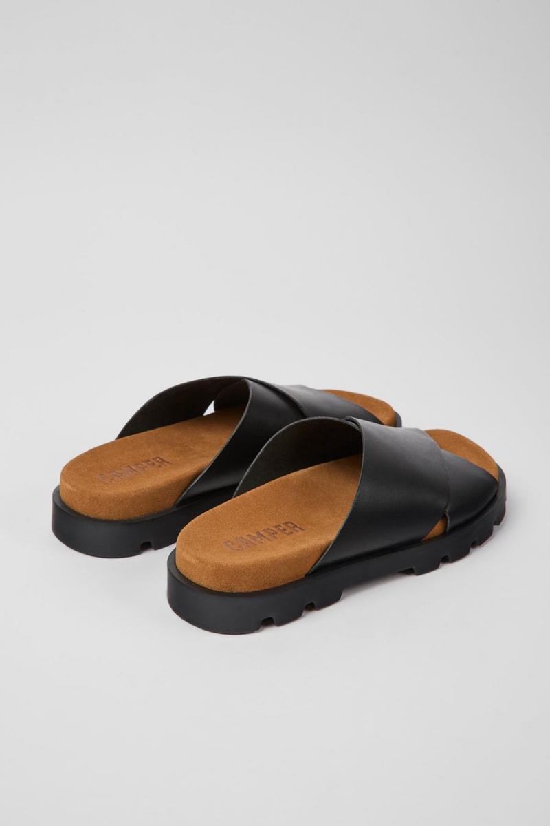 Sandalias Camper Brutus Cuero Mujer Negras | ULNQW-3816