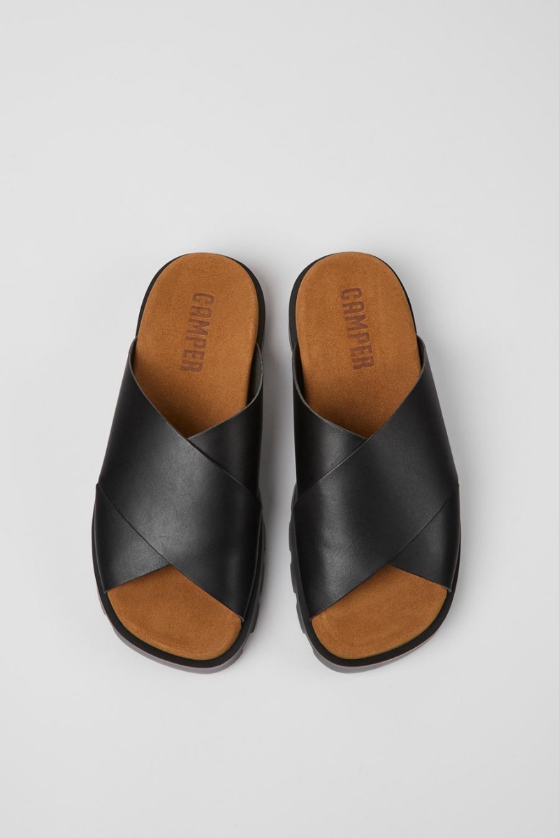 Sandalias Camper Brutus Cuero Mujer Negras | ULNQW-3816
