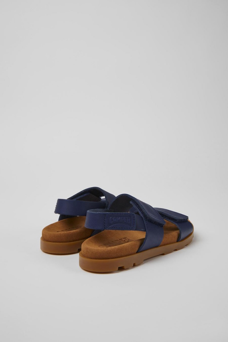 Sandalias Camper Brutus Cuero Niña Azul Marino | WIRAL-2680