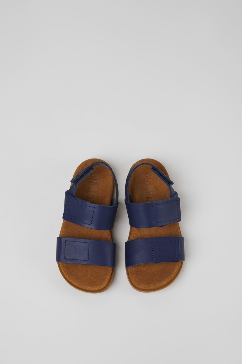 Sandalias Camper Brutus Cuero Niña Azul Marino | WIRAL-2680