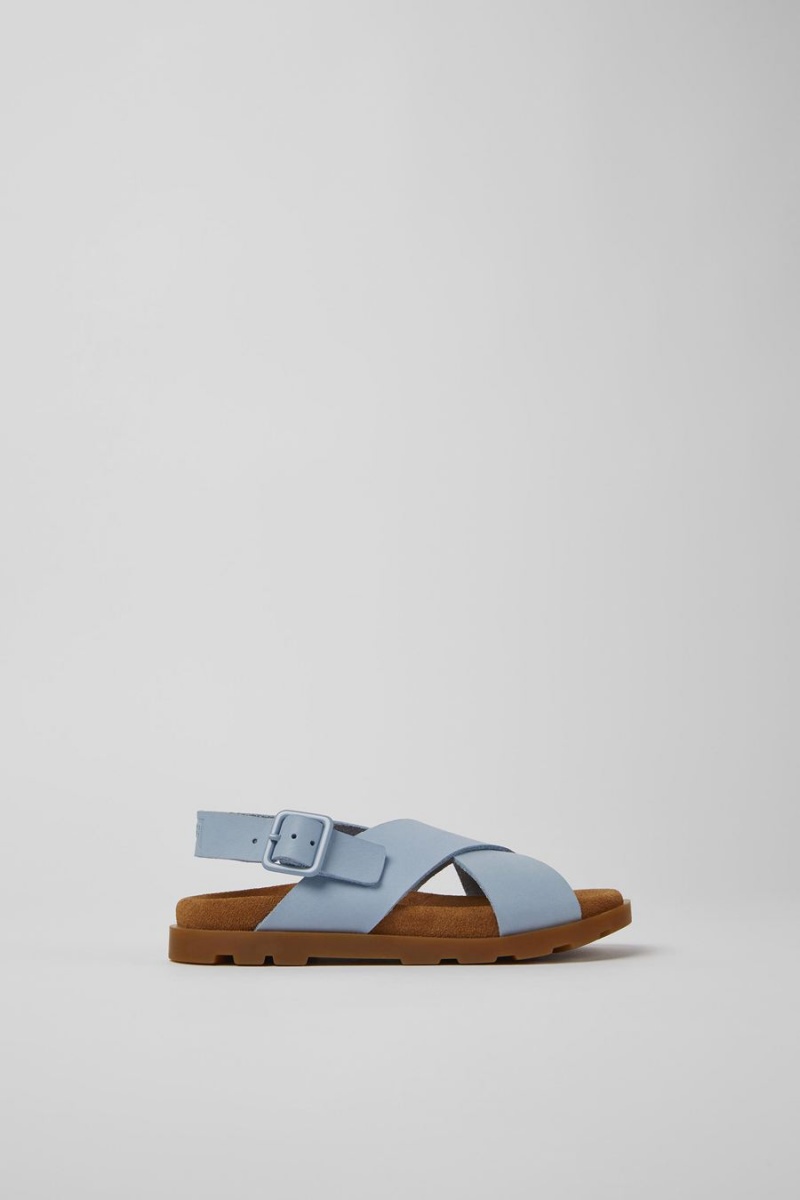Sandalias Camper Brutus Cuero Niña Azules | EICAV-0735