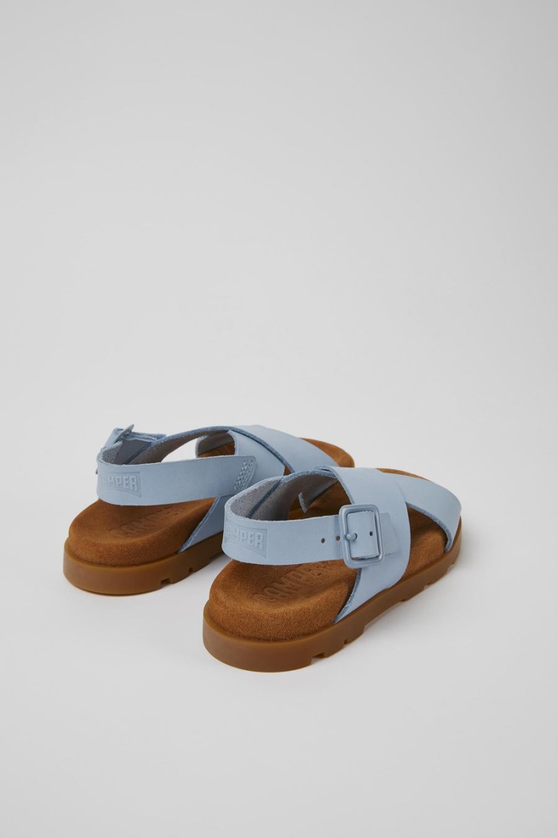 Sandalias Camper Brutus Cuero Niña Azules | EICAV-0735