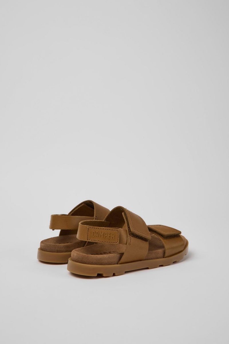 Sandalias Camper Brutus Cuero Niña Marrones | OKLSR-0497