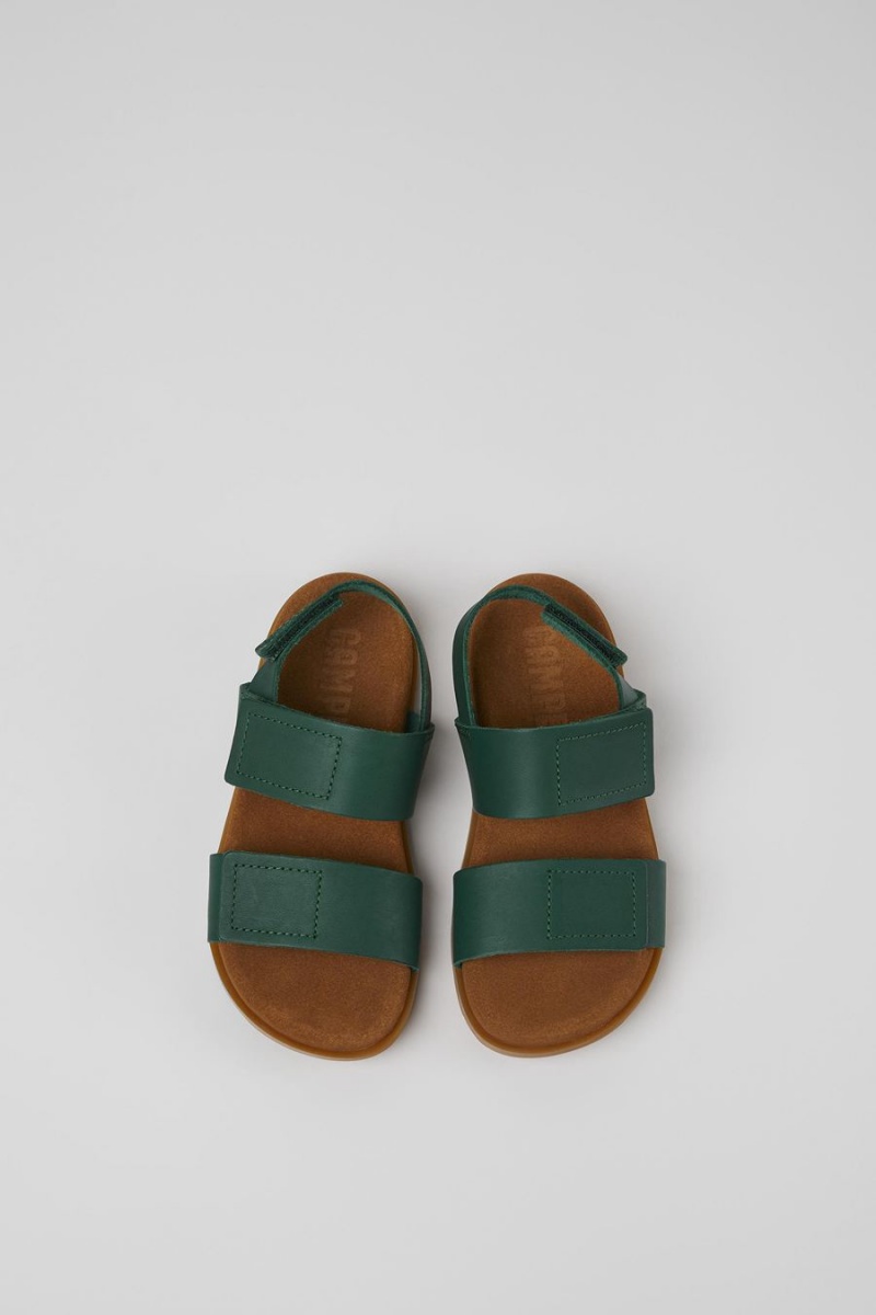 Sandalias Camper Brutus Cuero Niña Verde | NLYAV-0156