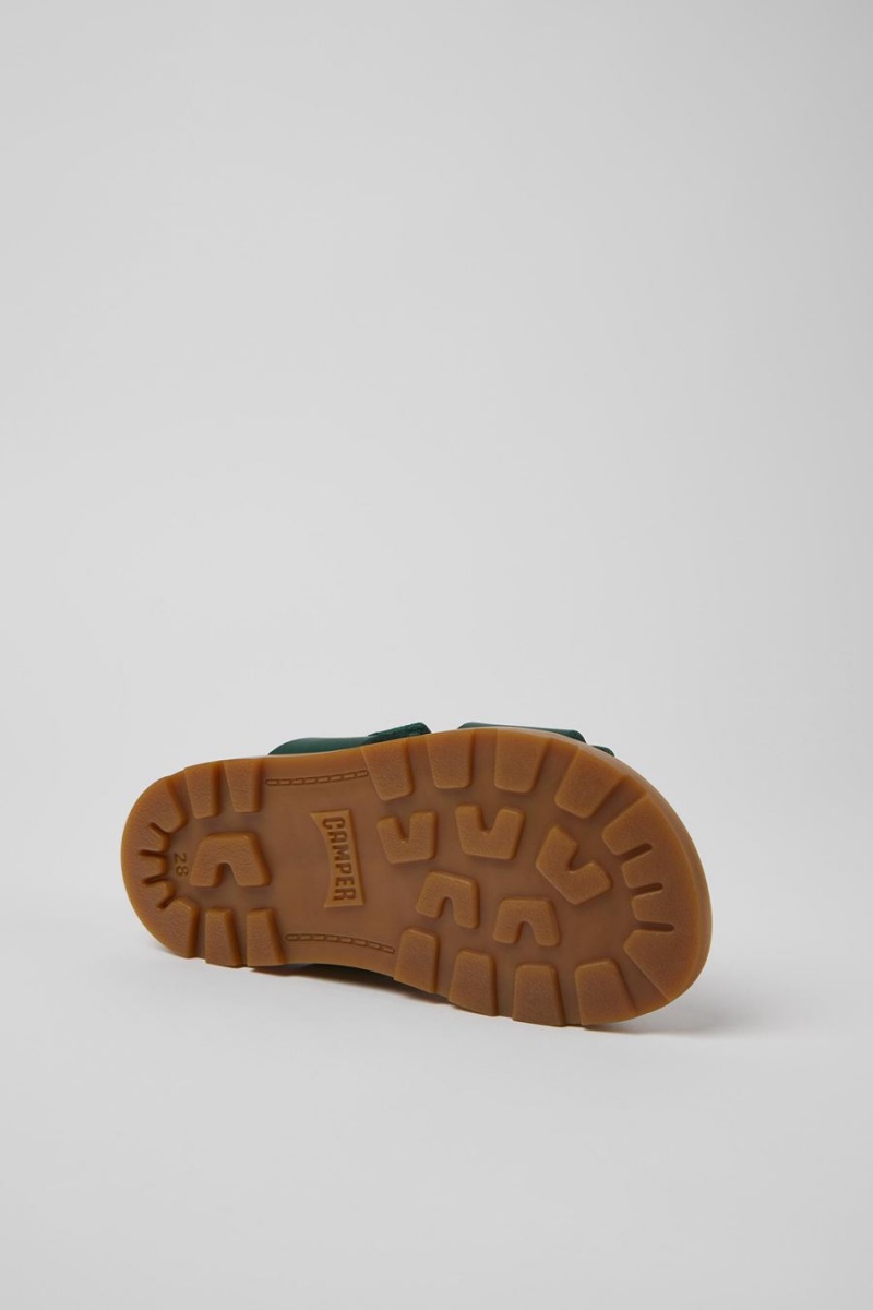 Sandalias Camper Brutus Cuero Niña Verde | NLYAV-0156