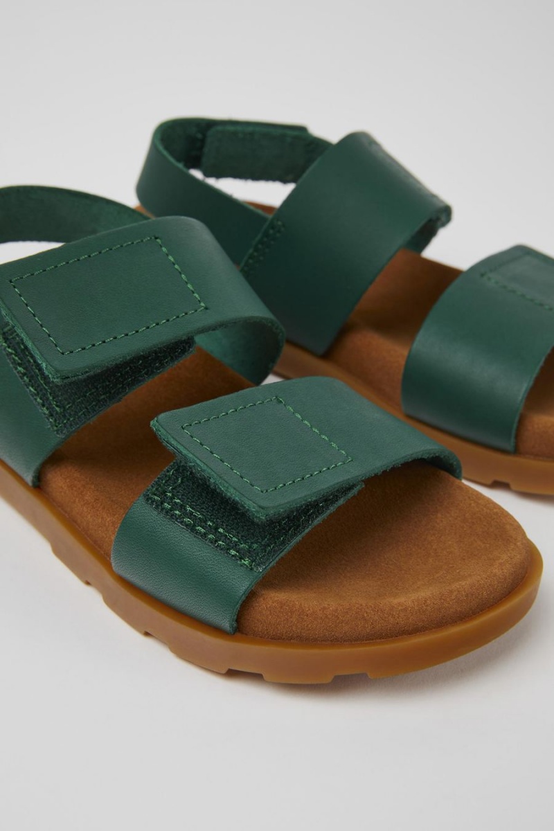 Sandalias Camper Brutus Cuero Niña Verde | NLYAV-0156