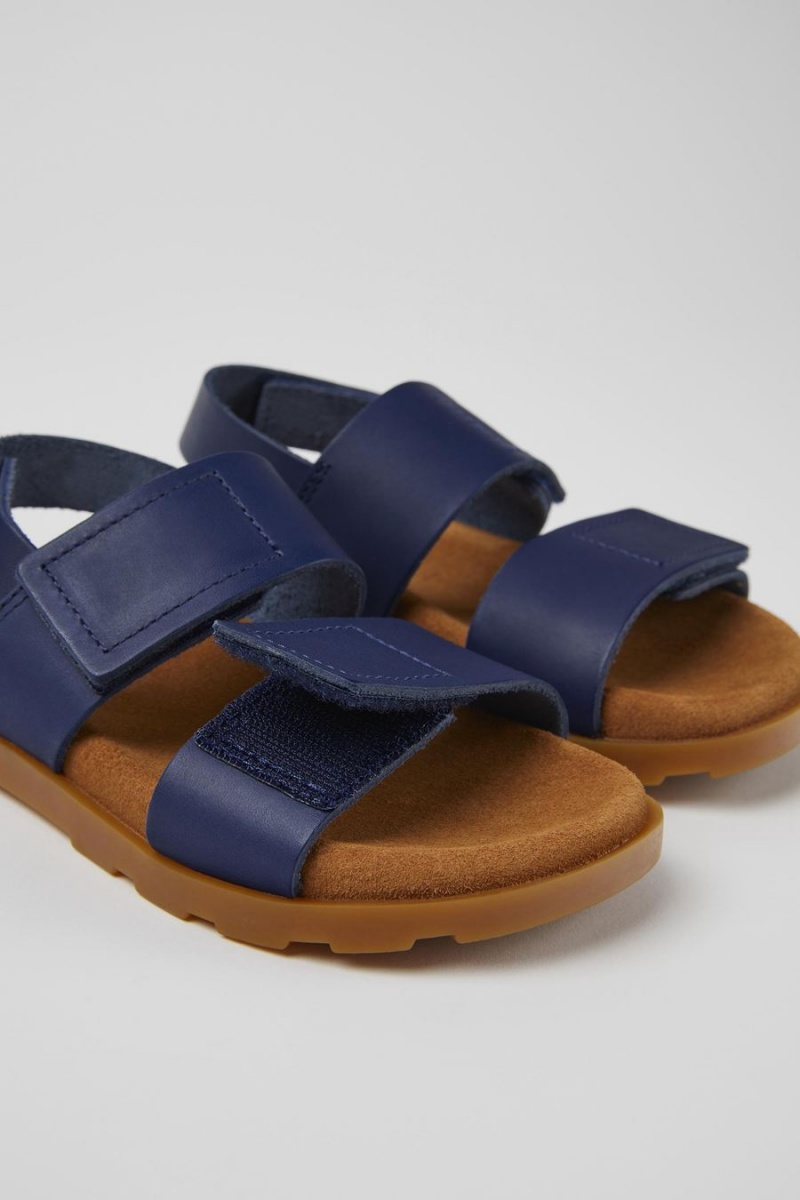Sandalias Camper Brutus Cuero Niño Azul Marino | VIYKO-7691