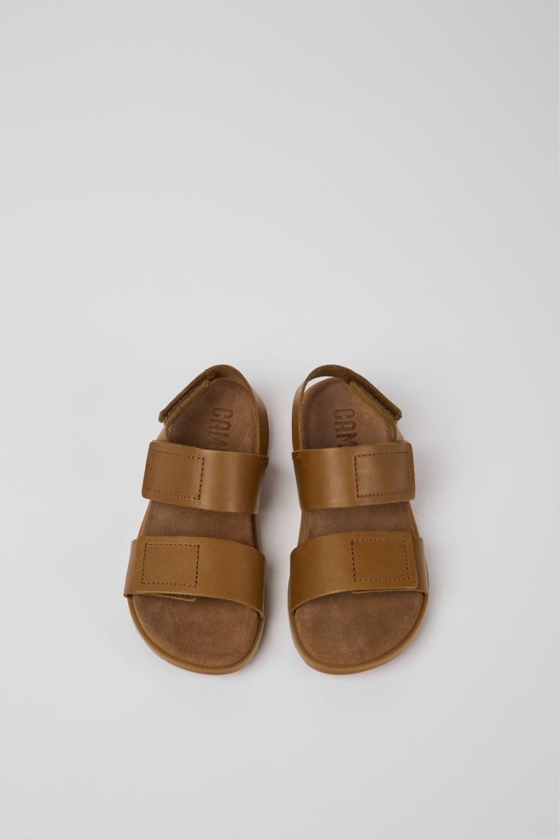 Sandalias Camper Brutus Cuero Niño Marrones | PCDIV-4527