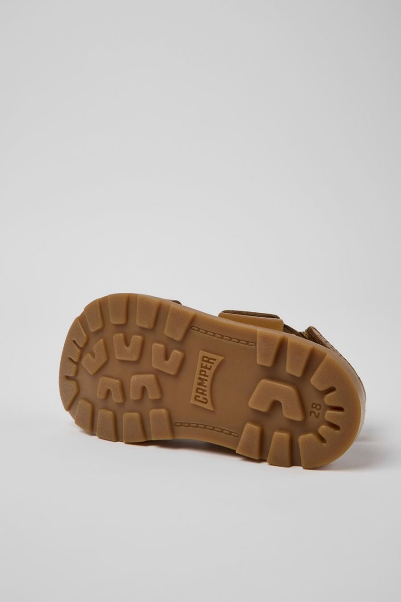 Sandalias Camper Brutus Cuero Niño Marrones | PCDIV-4527