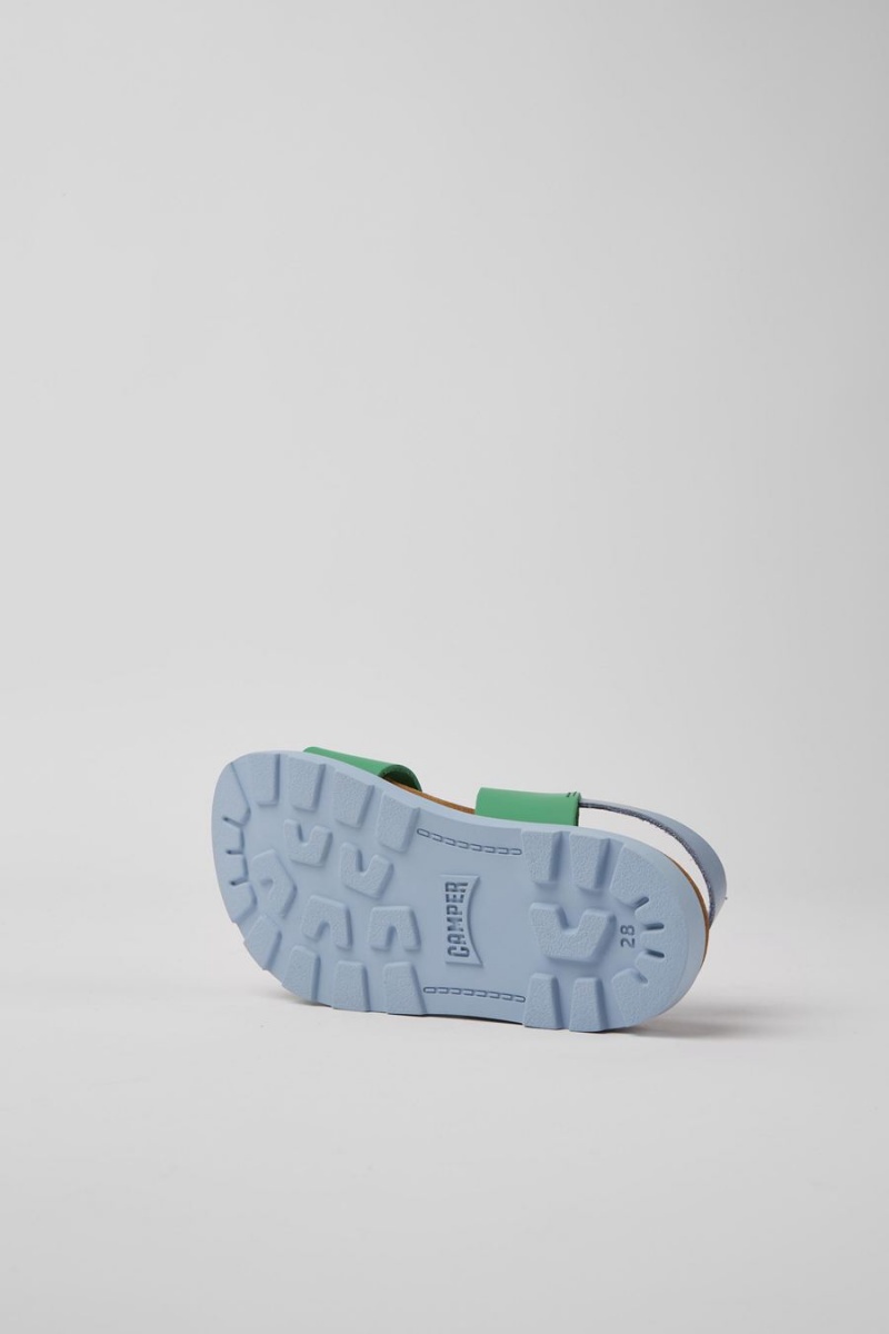 Sandalias Camper Brutus Cuero Niño Verde | GWDAN-6749