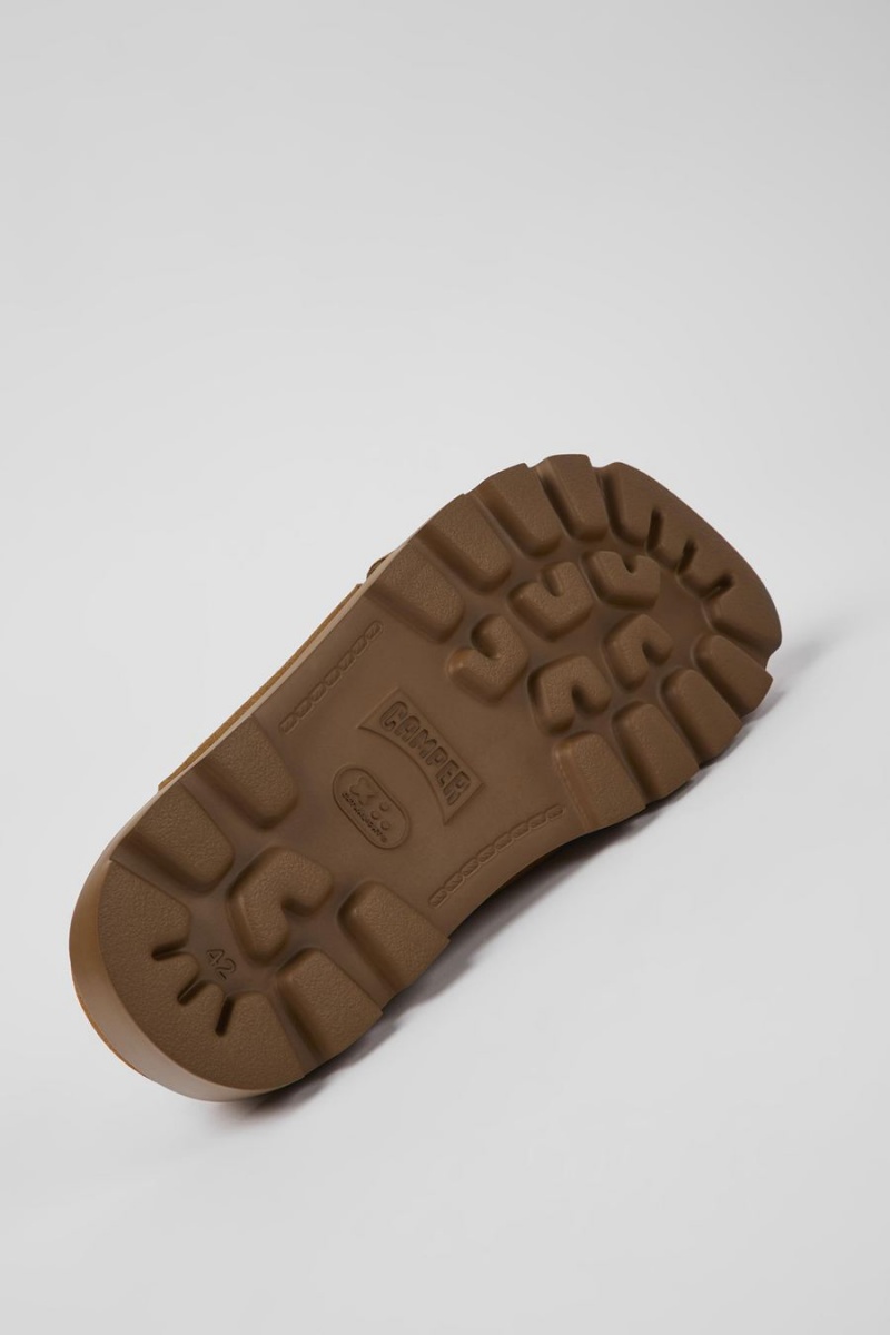 Sandalias Camper Brutus Nubuck Hombre Marrones | SNRPJ-9156