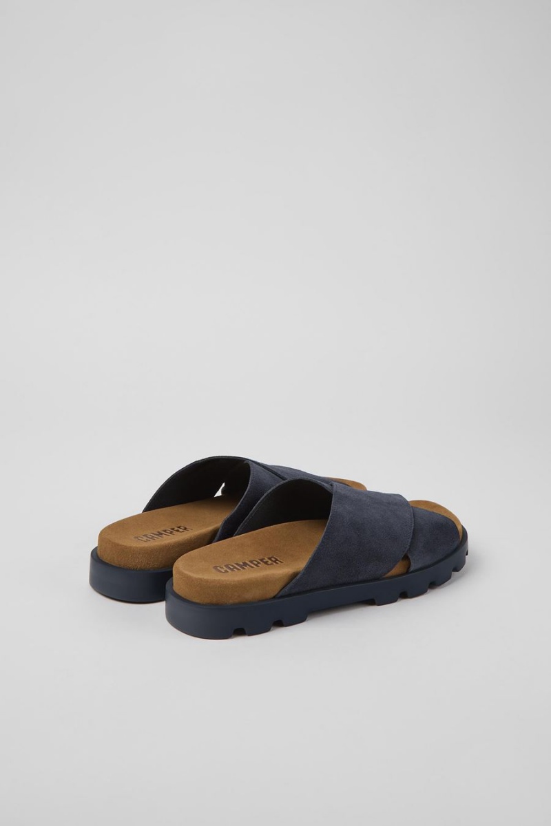 Sandalias Camper Brutus Nubuck Mujer Azul Marino | BOPZN-5203