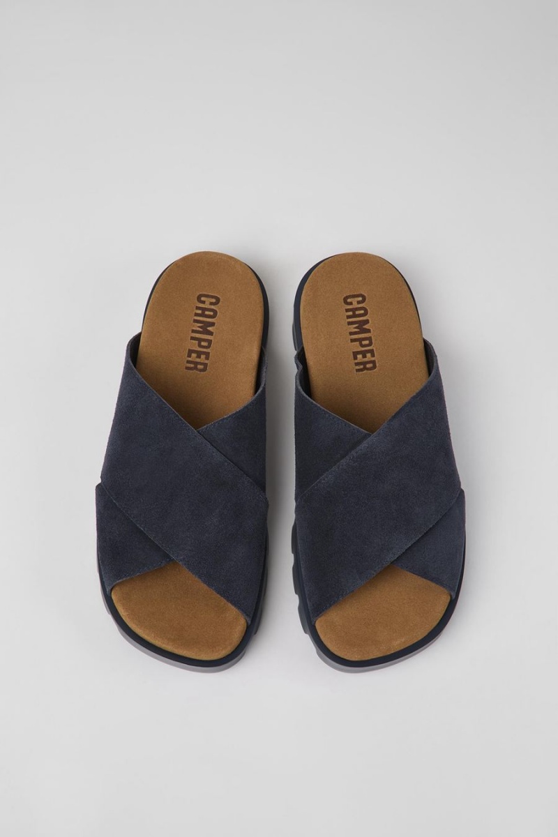 Sandalias Camper Brutus Nubuck Mujer Azul Marino | BOPZN-5203