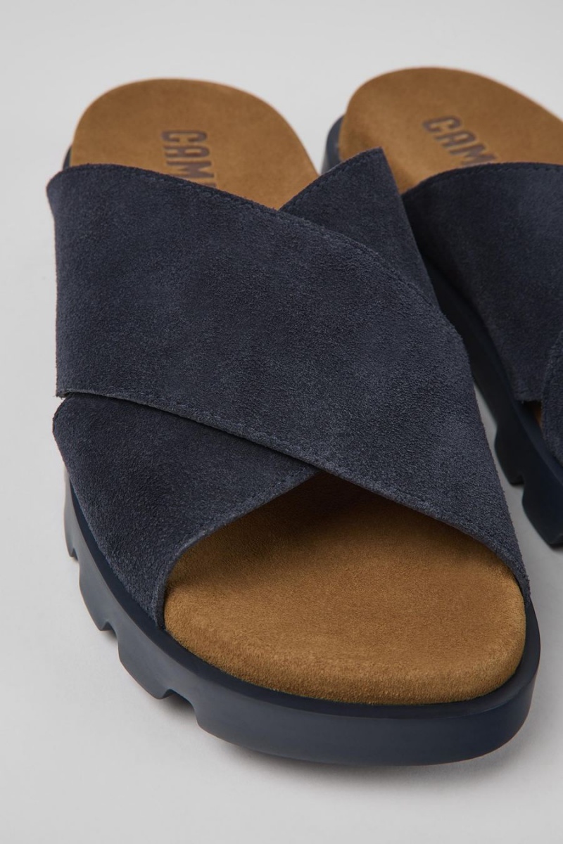 Sandalias Camper Brutus Nubuck Mujer Azul Marino | BOPZN-5203