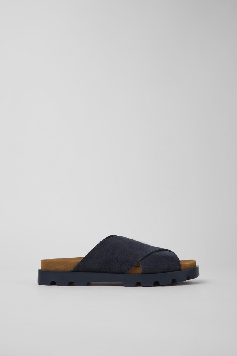 Sandalias Camper Brutus Nubuck Mujer Azul Marino | BOPZN-5203