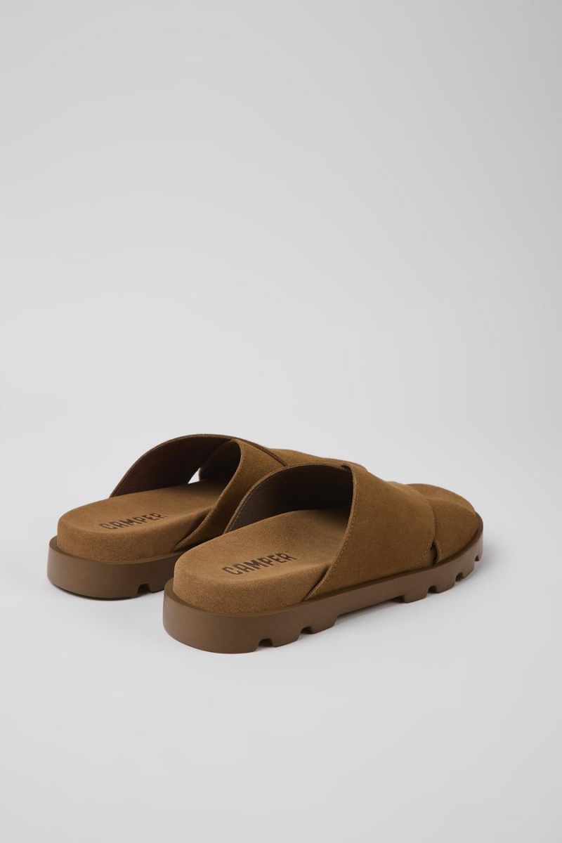 Sandalias Camper Brutus Nubuck Mujer Marrones | GEYXV-5267