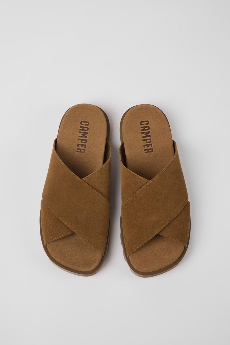 Sandalias Camper Brutus Nubuck Mujer Marrones | GEYXV-5267