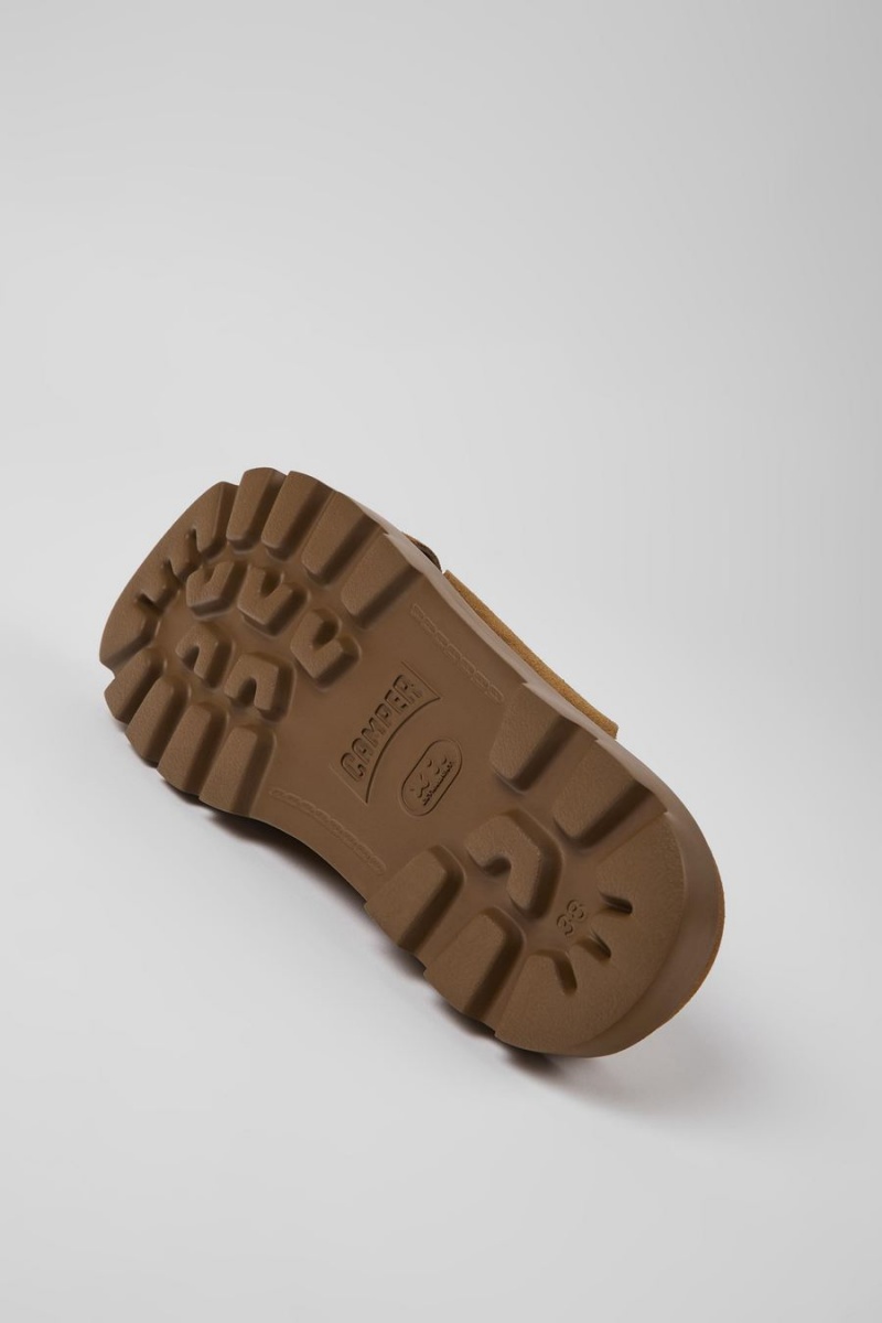 Sandalias Camper Brutus Nubuck Mujer Marrones | GEYXV-5267