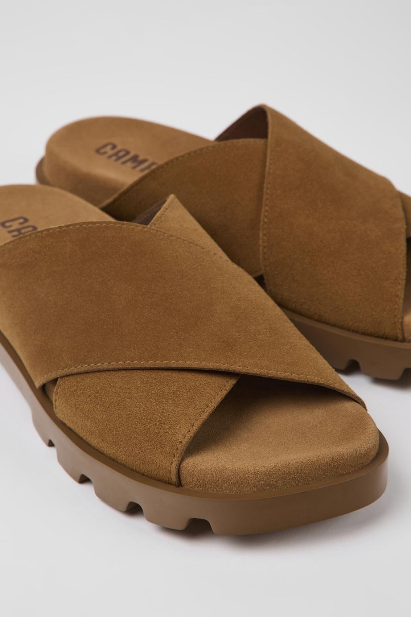 Sandalias Camper Brutus Nubuck Mujer Marrones | GEYXV-5267