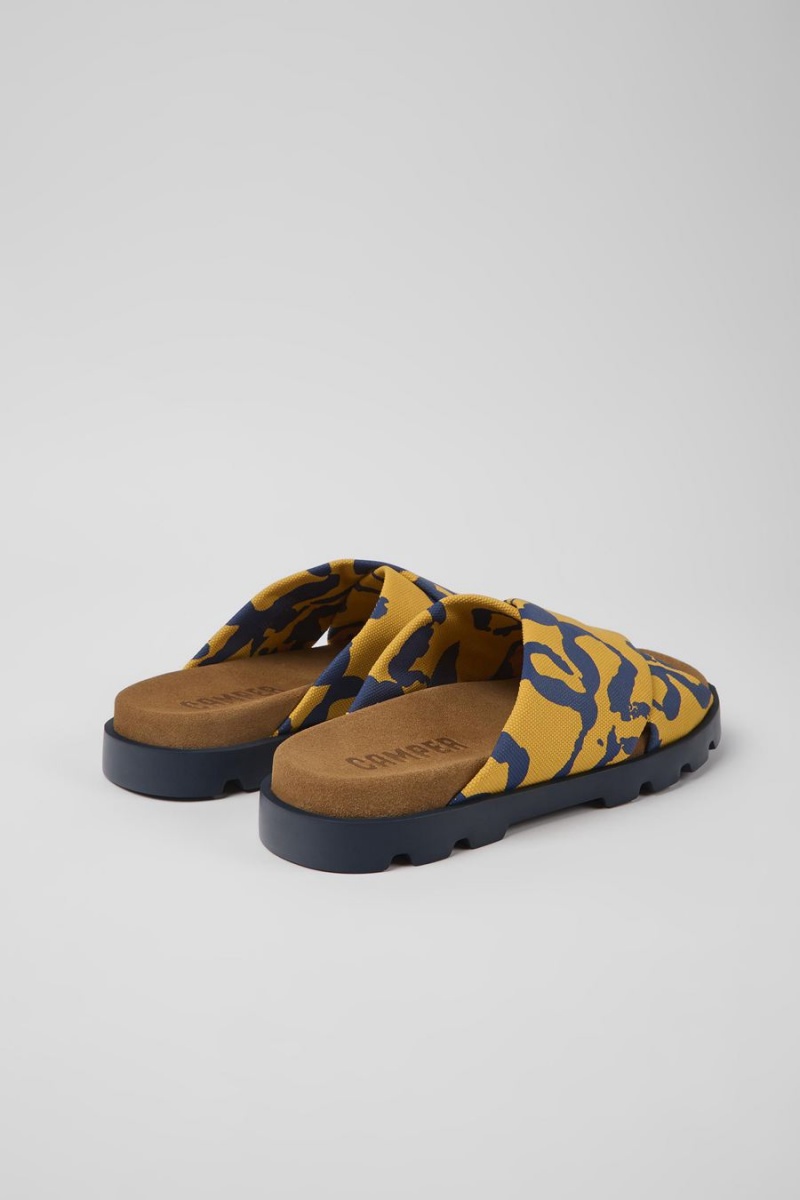 Sandalias Camper Brutus Recycled Algodon Hombre Amarillo | HYAXZ-9731