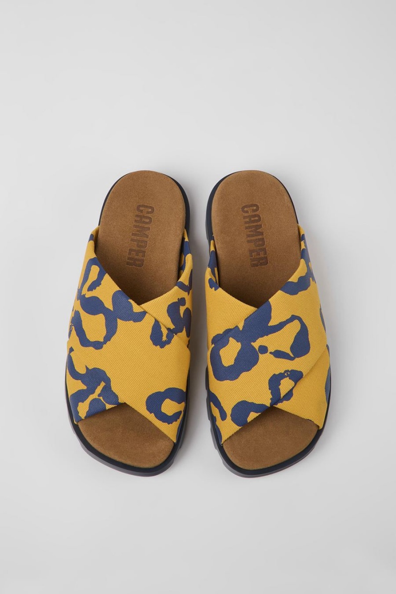 Sandalias Camper Brutus Recycled Algodon Hombre Amarillo | HYAXZ-9731