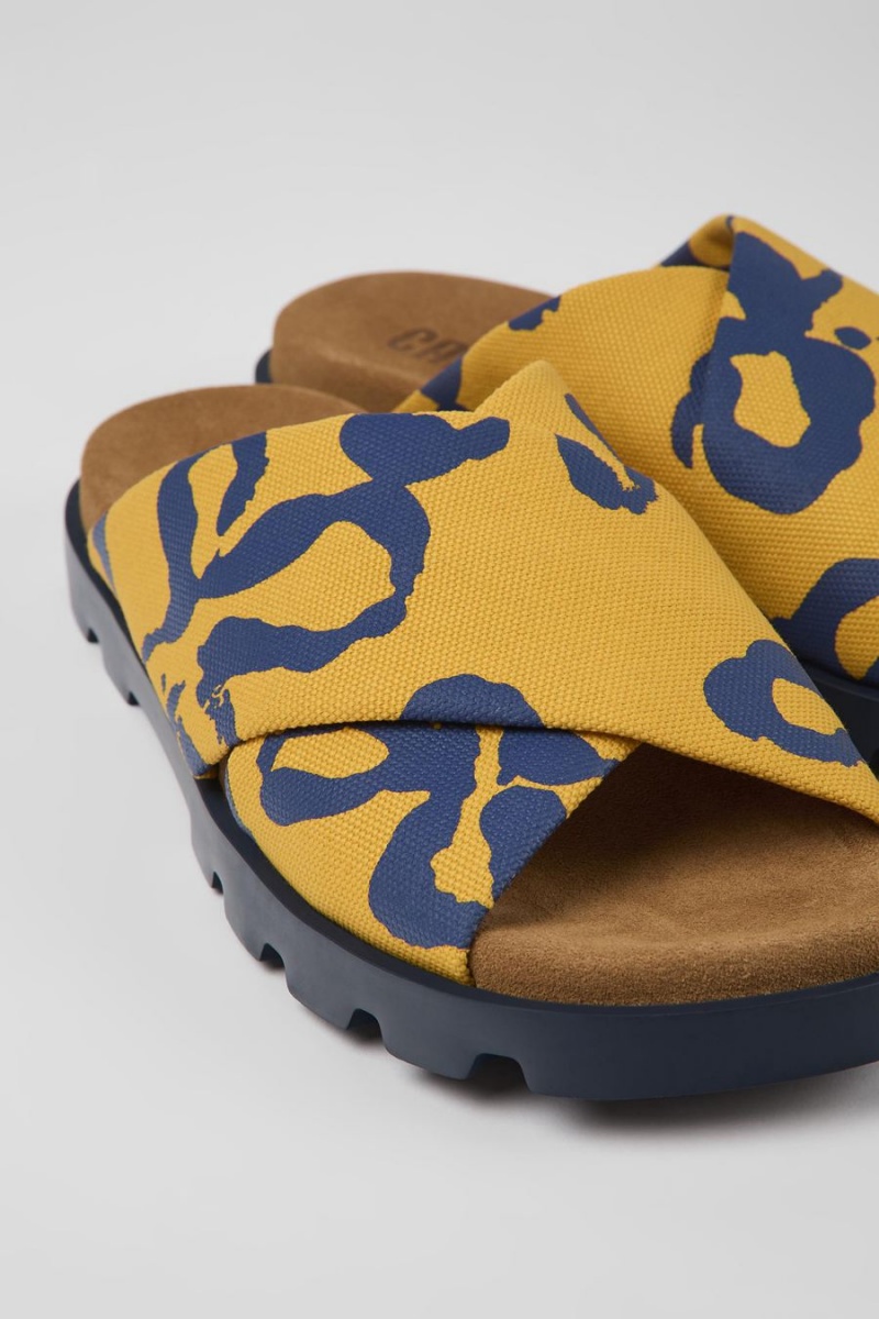 Sandalias Camper Brutus Recycled Algodon Hombre Amarillo | HYAXZ-9731