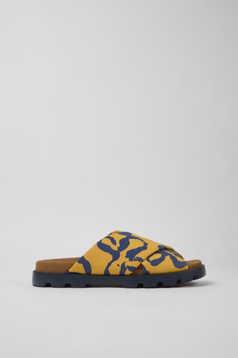 Sandalias Camper Brutus Recycled Algodon Hombre Amarillo | HYAXZ-9731