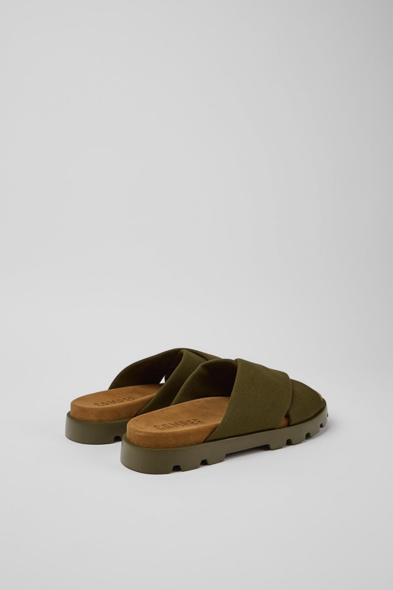 Sandalias Camper Brutus Recycled Algodon Hombre Verde | XIPDR-5397