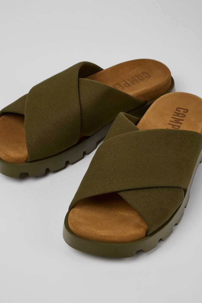 Sandalias Camper Brutus Recycled Algodon Hombre Verde | XIPDR-5397