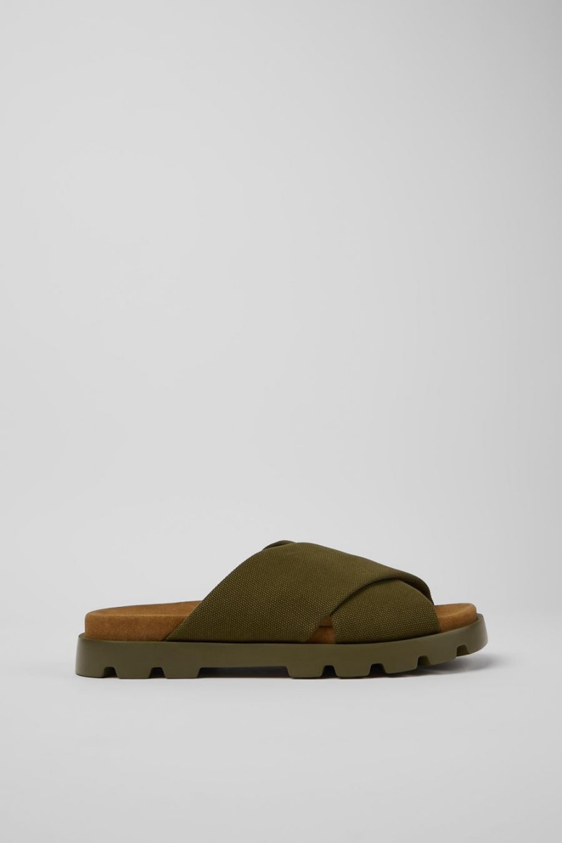 Sandalias Camper Brutus Recycled Algodon Hombre Verde | XIPDR-5397