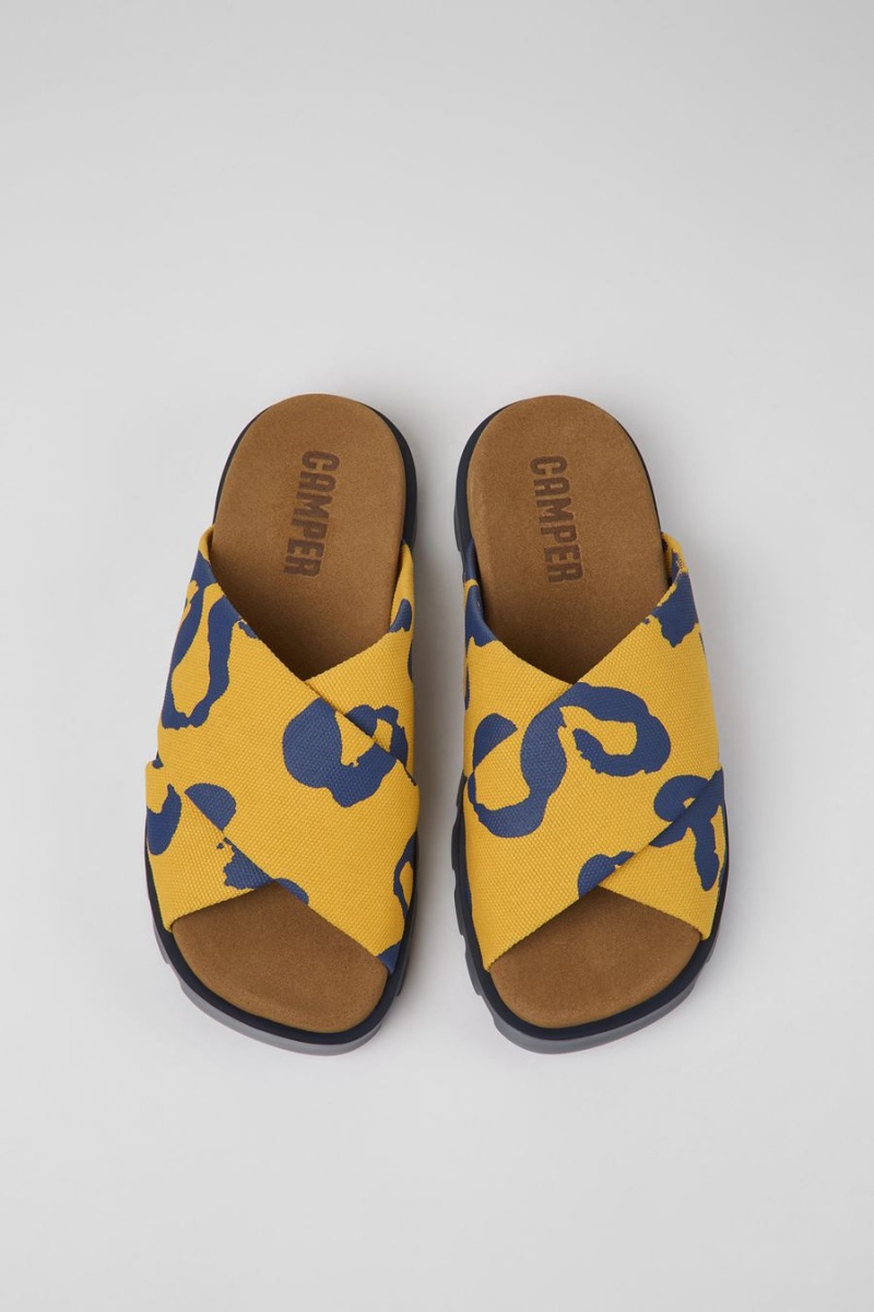 Sandalias Camper Brutus Recycled Algodon Mujer Amarillo | FORGK-2980