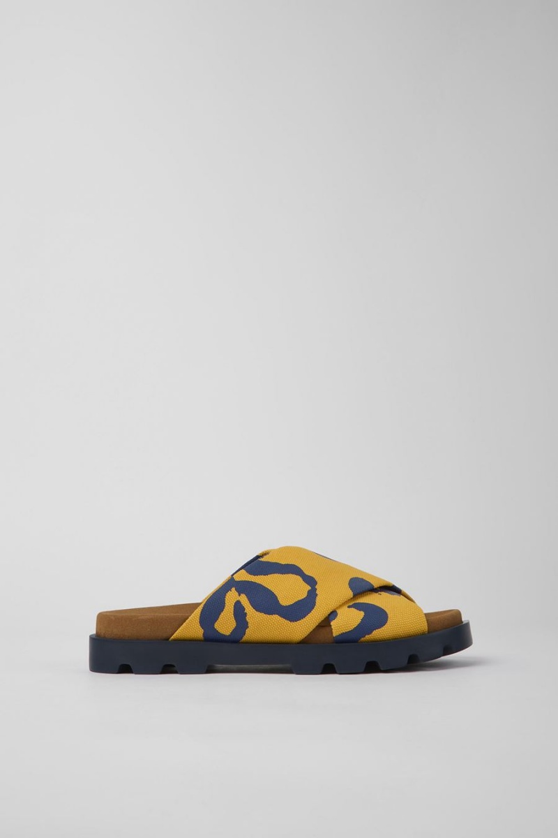 Sandalias Camper Brutus Recycled Algodon Mujer Amarillo | FORGK-2980
