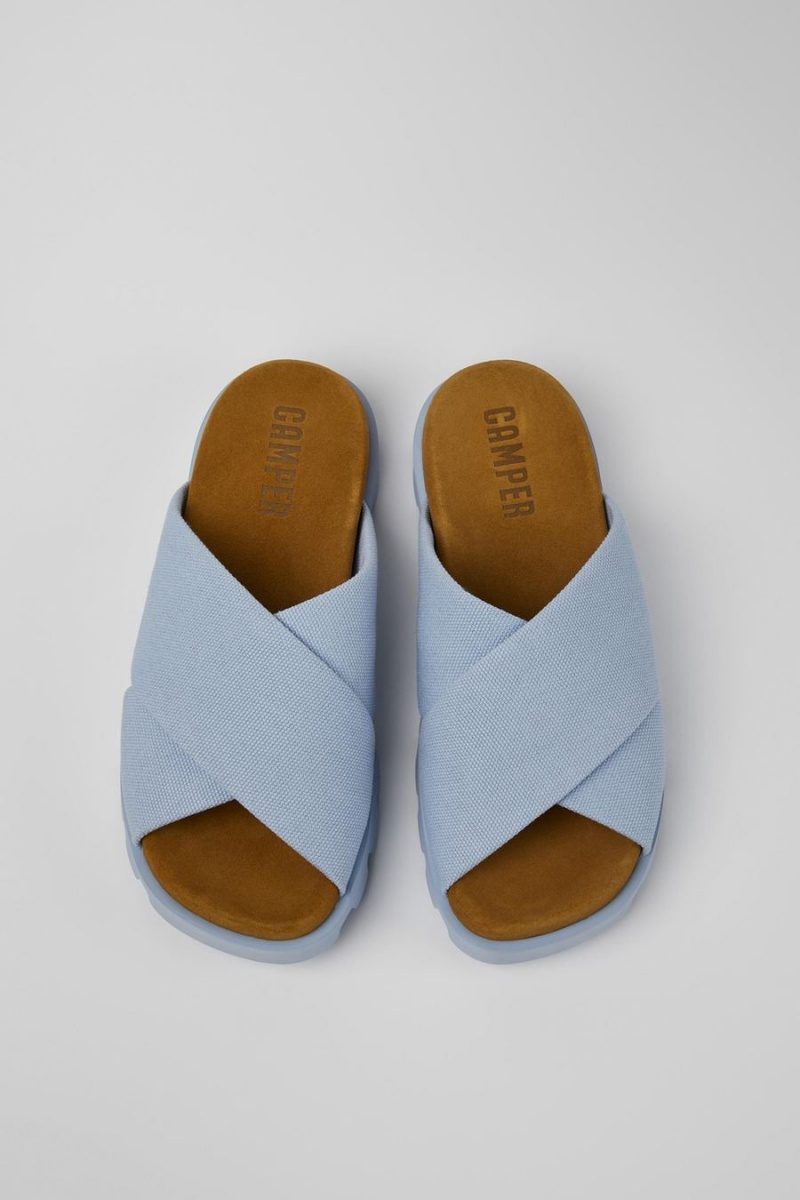Sandalias Camper Brutus Recycled Algodon Mujer Azules | DKRXE-7153