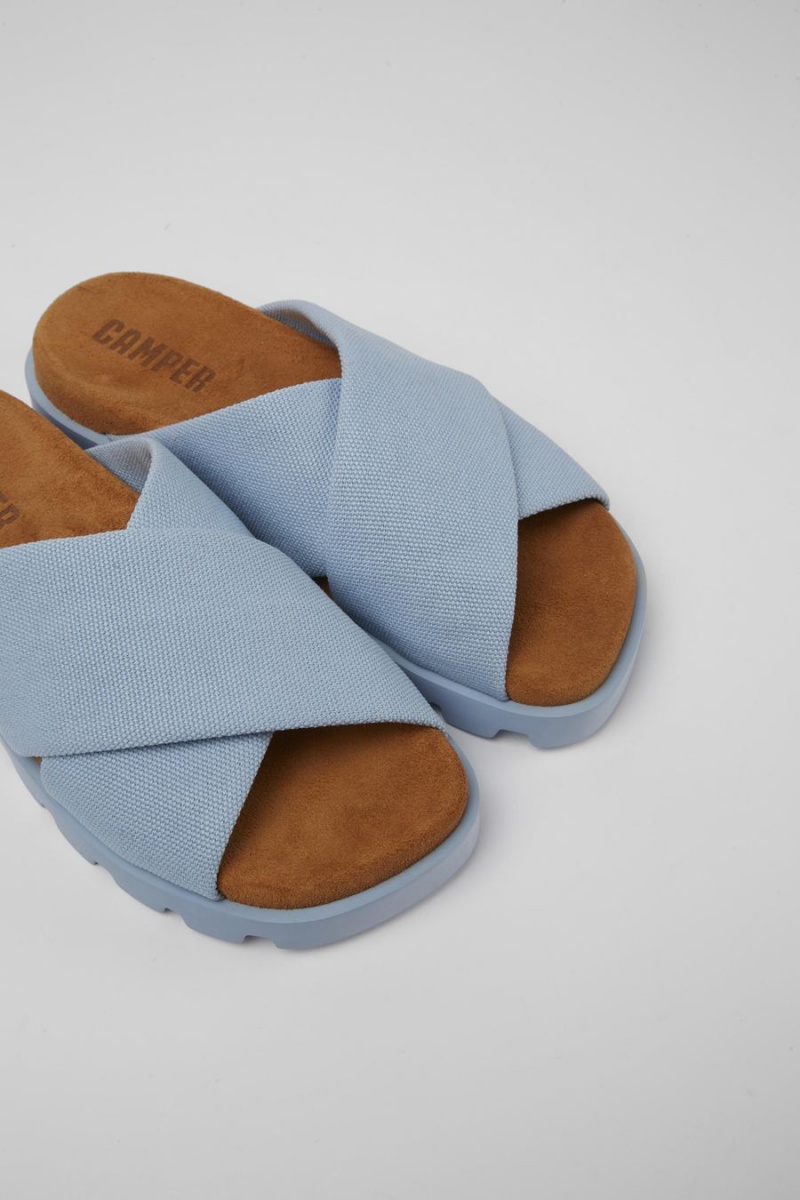 Sandalias Camper Brutus Recycled Algodon Mujer Azules | DKRXE-7153