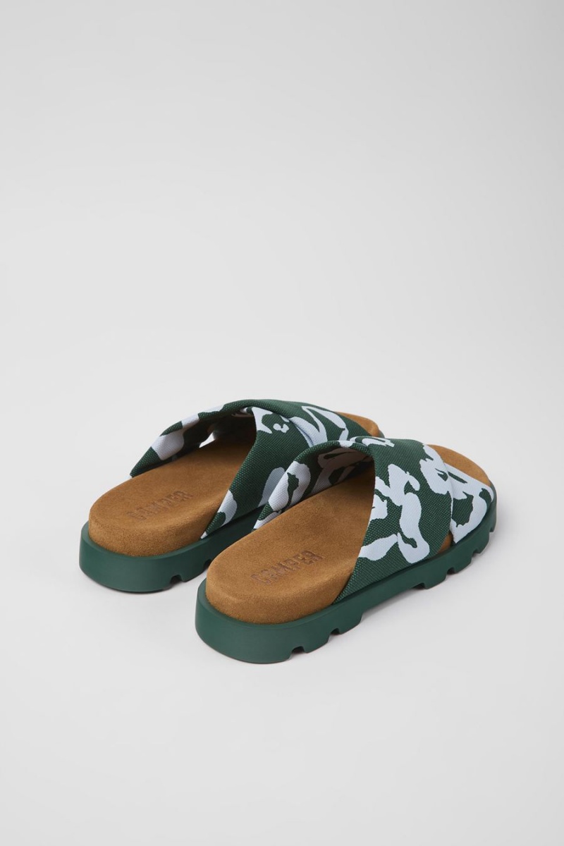 Sandalias Camper Brutus Recycled Algodon Mujer Verde | KMEXI-8297