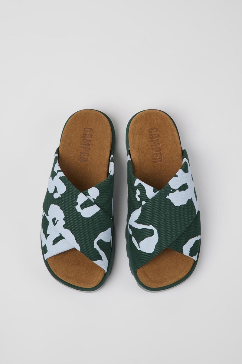 Sandalias Camper Brutus Recycled Algodon Mujer Verde | KMEXI-8297