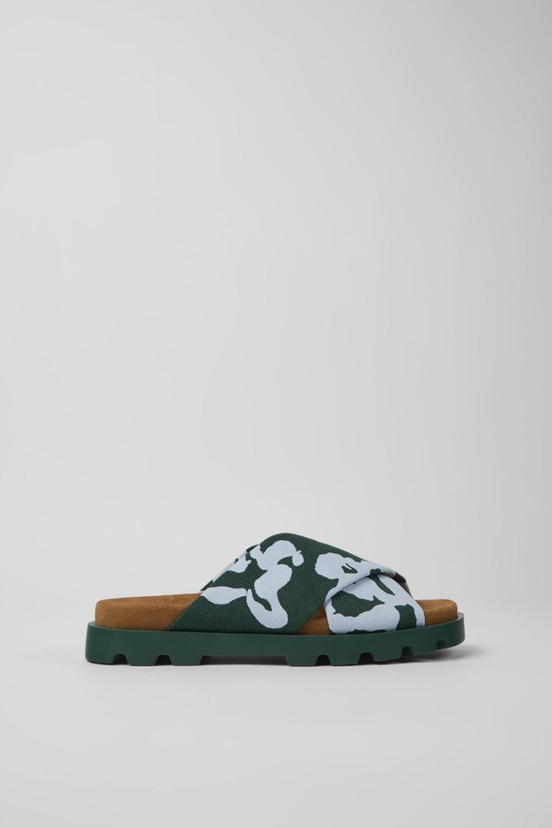Sandalias Camper Brutus Recycled Algodon Mujer Verde | KMEXI-8297