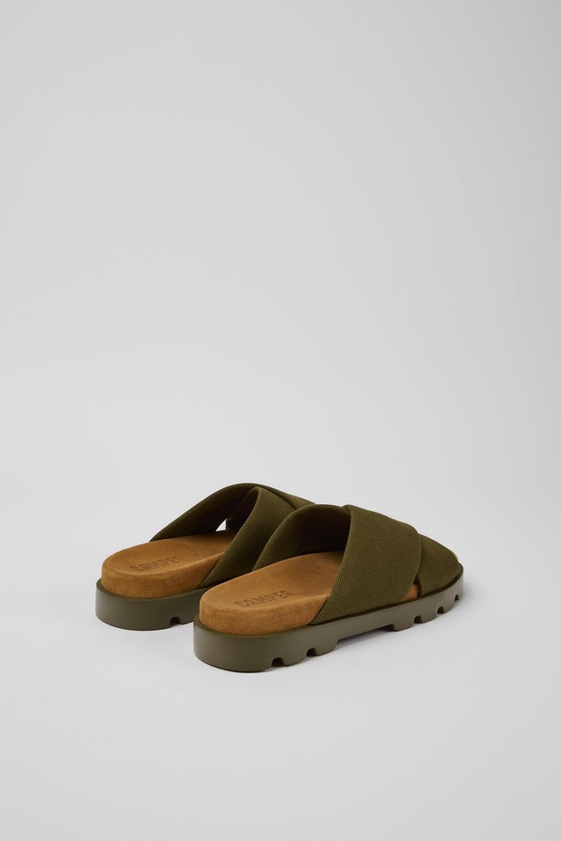 Sandalias Camper Brutus Recycled Algodon Mujer Verde | VYQMN-4735