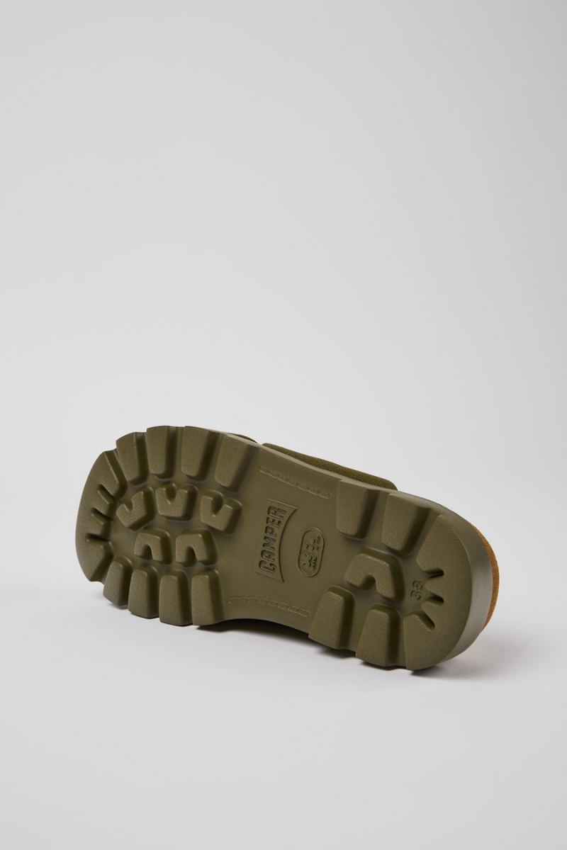 Sandalias Camper Brutus Recycled Algodon Mujer Verde | VYQMN-4735