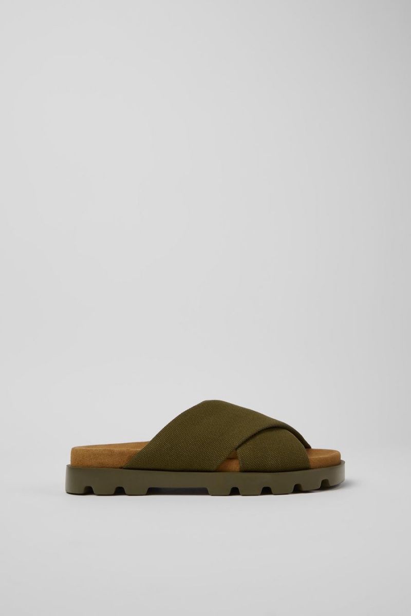 Sandalias Camper Brutus Recycled Algodon Mujer Verde | VYQMN-4735