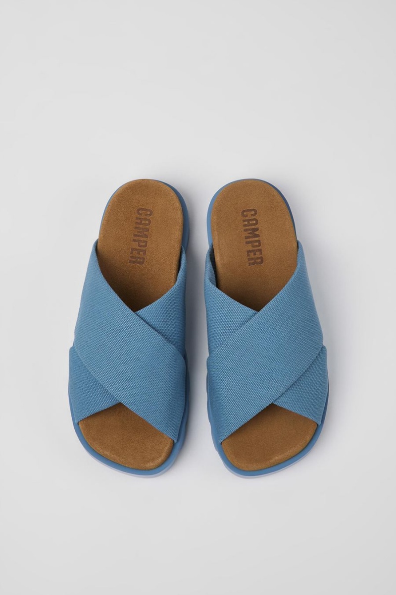Sandalias Camper Brutus Recycled Algodon Mujer Azules | UJTNO-3680