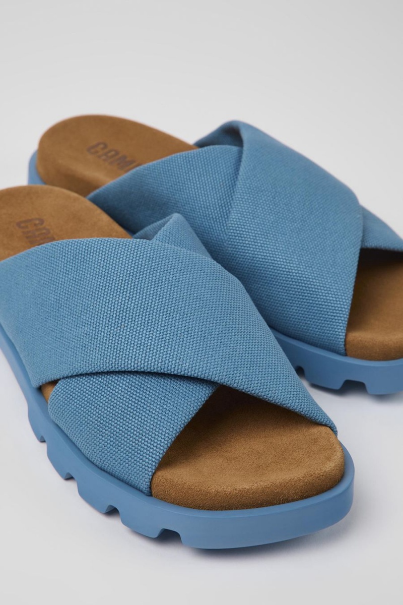 Sandalias Camper Brutus Recycled Algodon Mujer Azules | UJTNO-3680