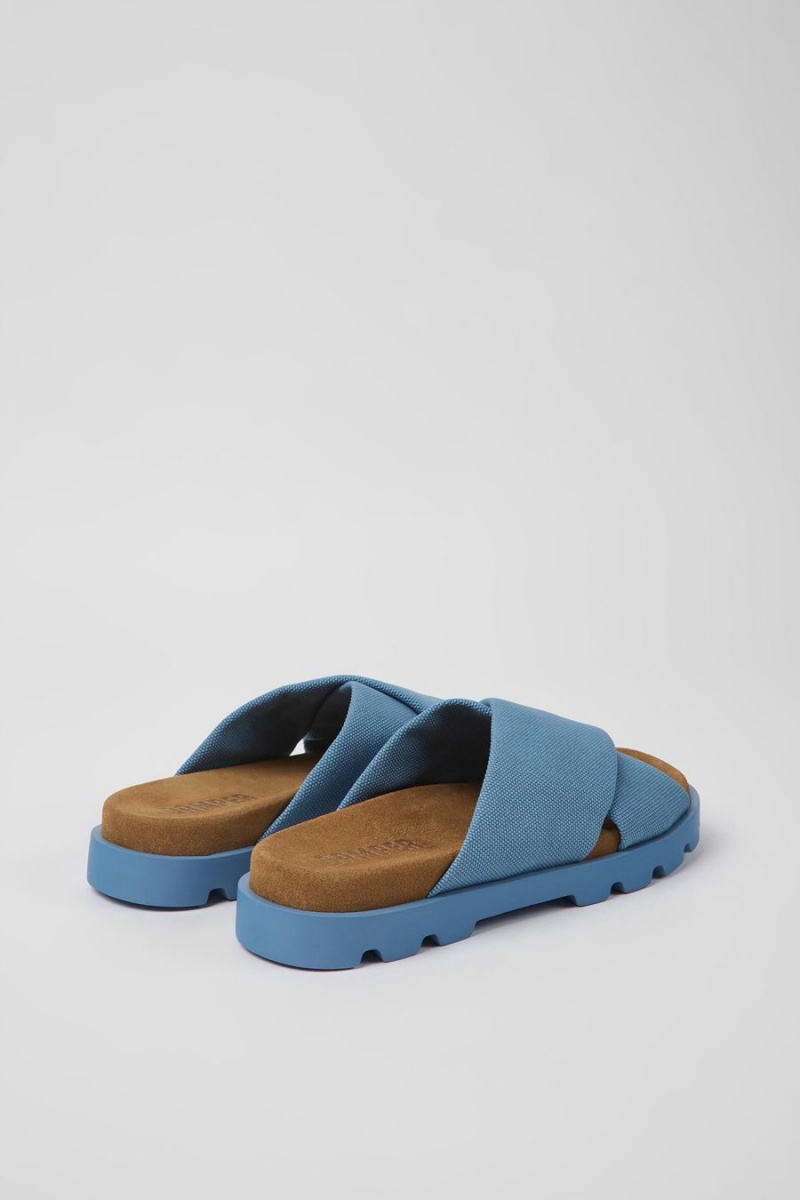 Sandalias Camper Brutus Recycled Algodon Mujer Azules | UJTNO-3680