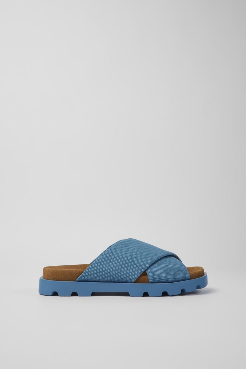 Sandalias Camper Brutus Recycled Algodon Mujer Azules | UJTNO-3680