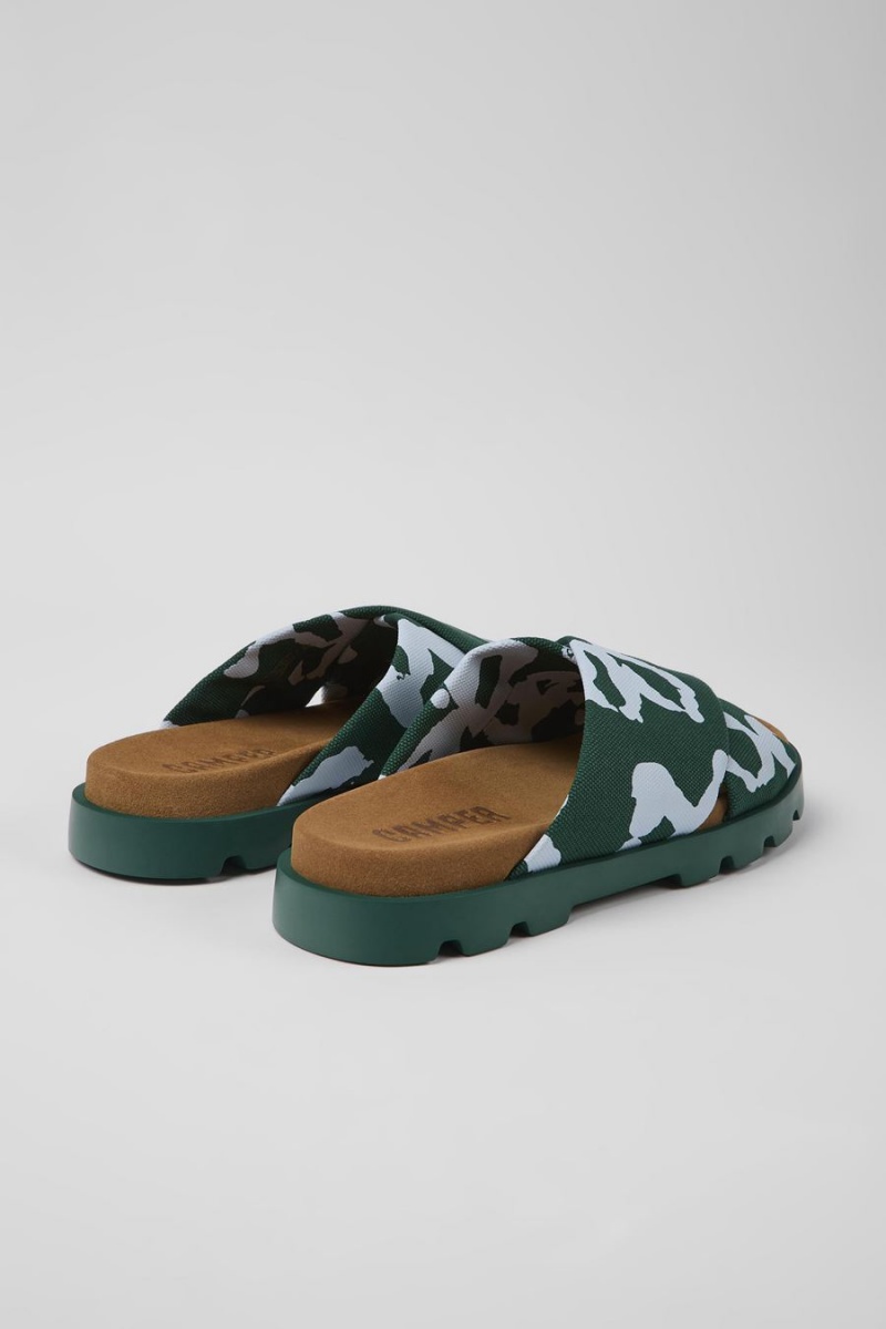 Sandalias Camper Brutus Recycled Algodon Hombre Verde | NPCFU-7625