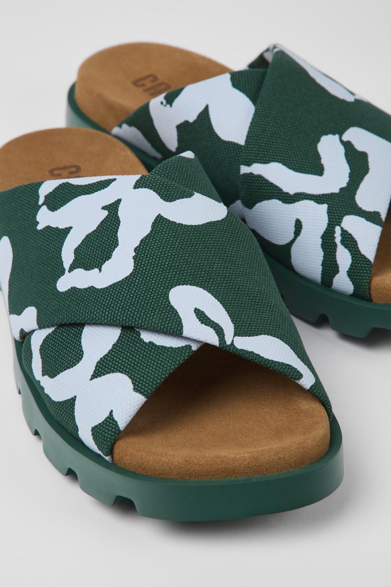 Sandalias Camper Brutus Recycled Algodon Hombre Verde | NPCFU-7625