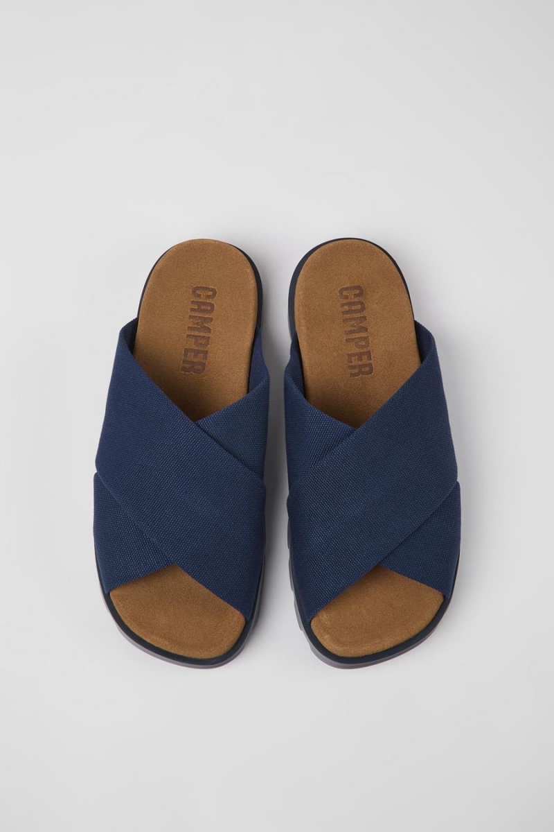 Sandalias Camper Brutus Recycled Algodon Hombre Azules | JCRIP-4327